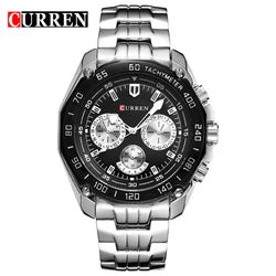 CURREN 8077 High Quality Men Quartz Movement Watch Stainless Steel Strap Wristwatch Fashion Business Sports Style Wrist Watches